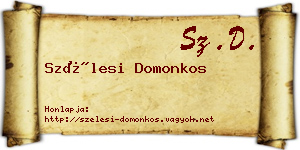 Szélesi Domonkos névjegykártya